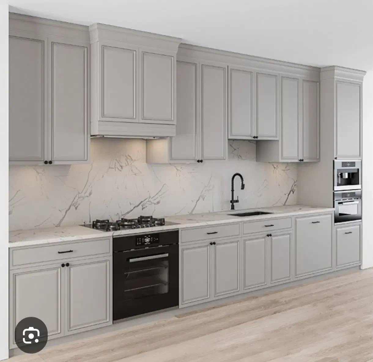 کابینت آماده آشپزخانه نئوکلاسیک رنگ تیره|مصالح و تجهیزات ساختمان|پردیس, فاز ۴|دیوار