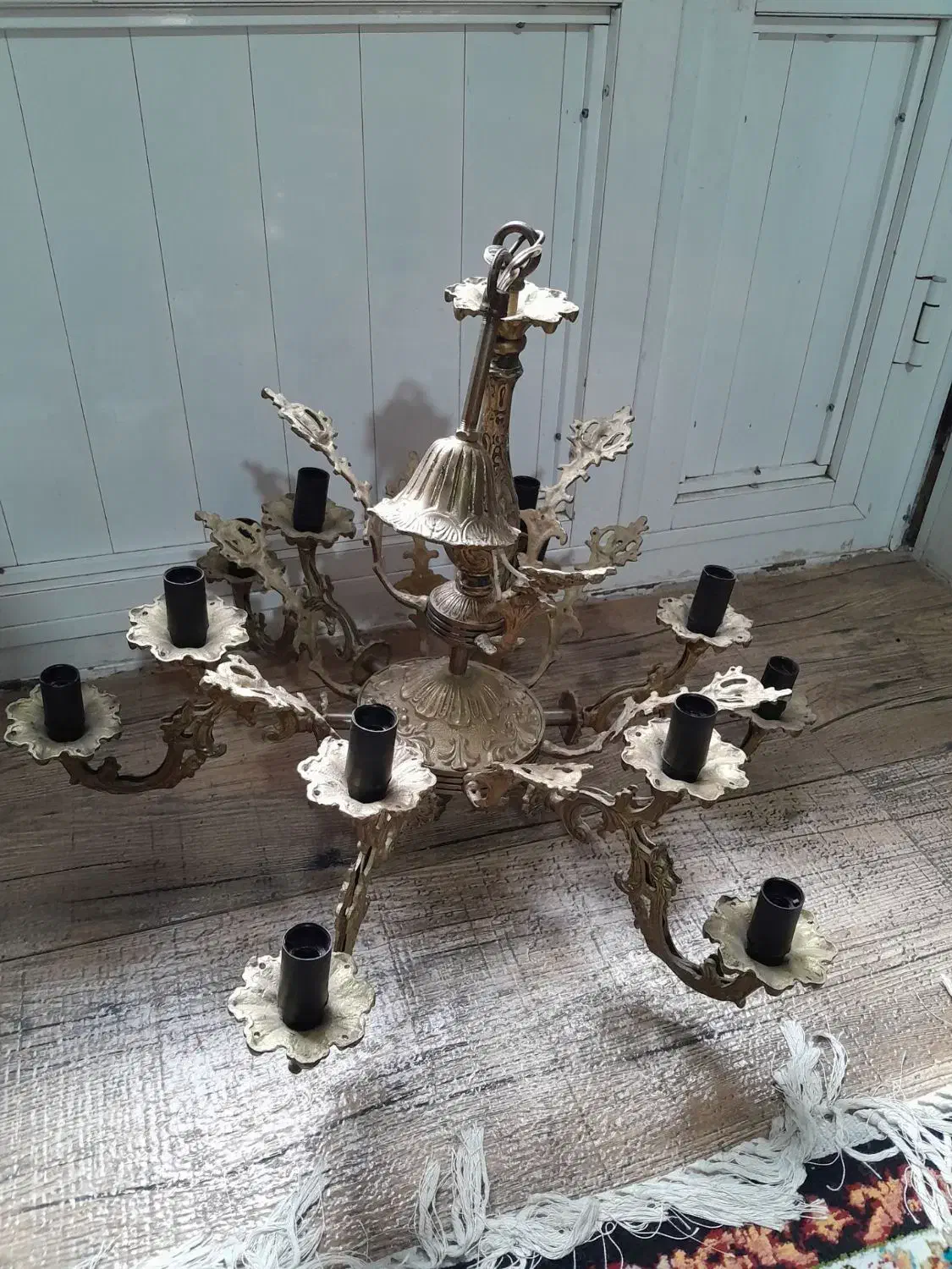 لوستر برنزی|لوستر و چراغ آویز|تبریز, |دیوار