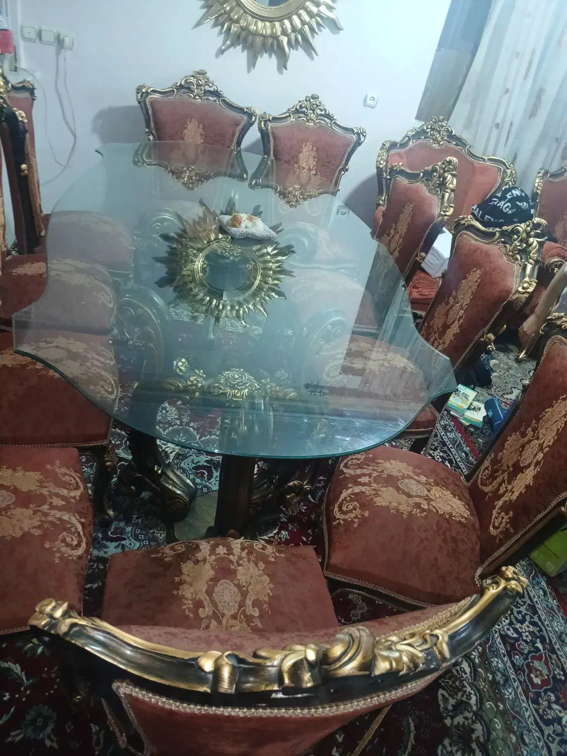 میز ناهارخوری خوری با ۱۰ تا صندلی|مبلمان خانگی و میز عسلی|تهران, وحیدیه|دیوار