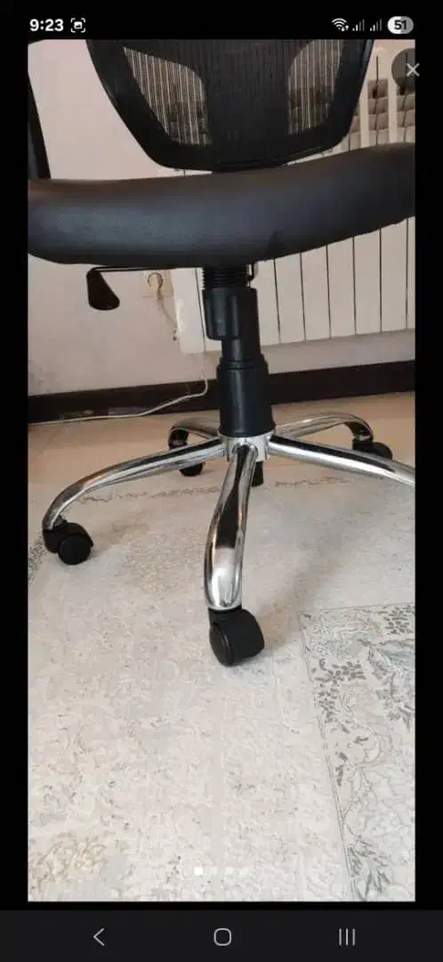 صندلی پشت توری جک دار پایه فلزی|صندلی و نیمکت|قم, زنبیل آباد|دیوار