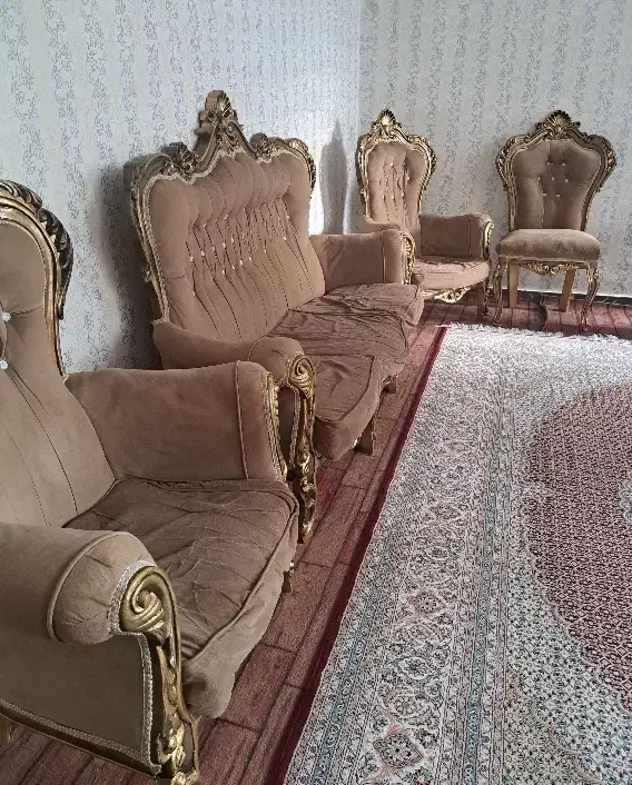 مبل سلطنتی ۹ نفره|مبلمان خانگی و میز عسلی|پارسآباد, |دیوار