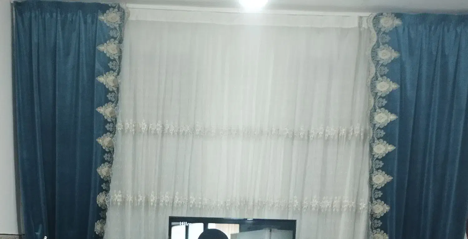 شال پرده مخمل لبه قیطان|پرده، رانر، رومیزی|دینور, |دیوار