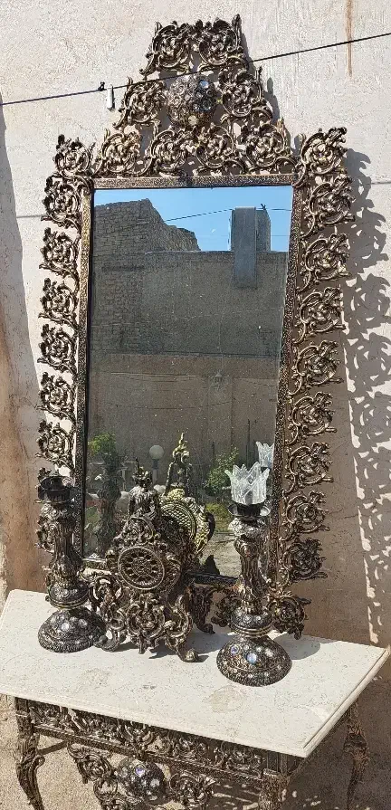 آینه شمعدان|بوفه، ویترین، کنسول|اصفهان, باتون|دیوار