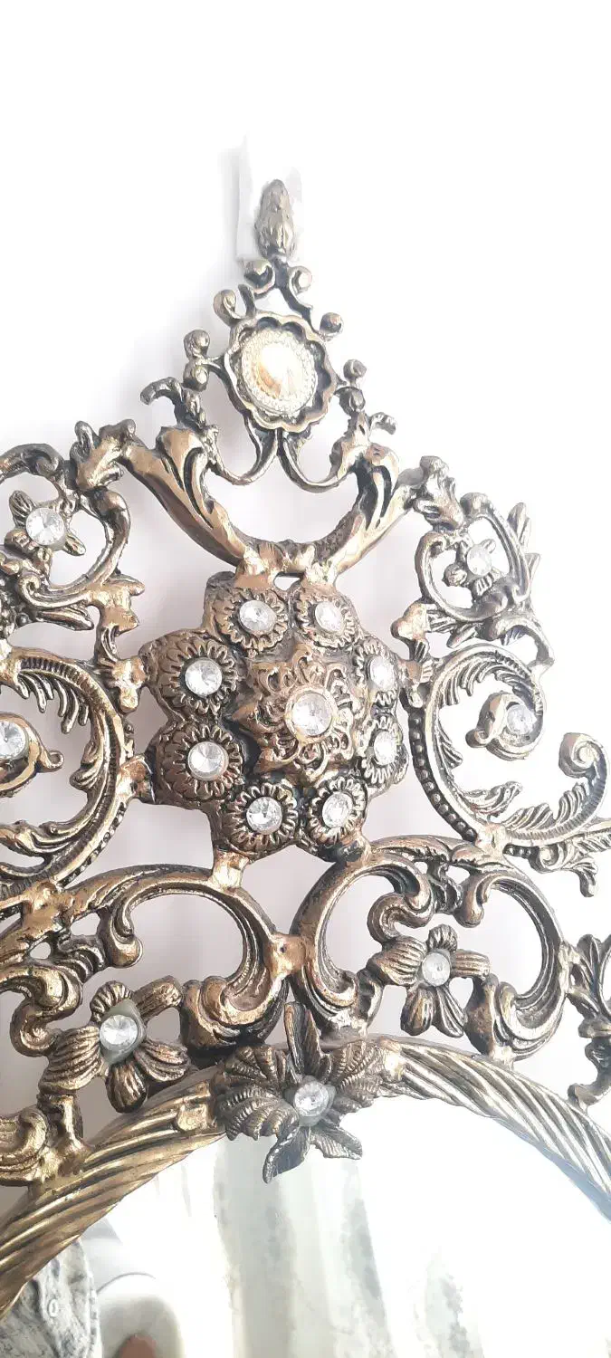 آیینه و شعمدان  و پایه اصل برنز سنگین|صنایع دستی و سایر لوازم تزئینی|اردبیل, |دیوار