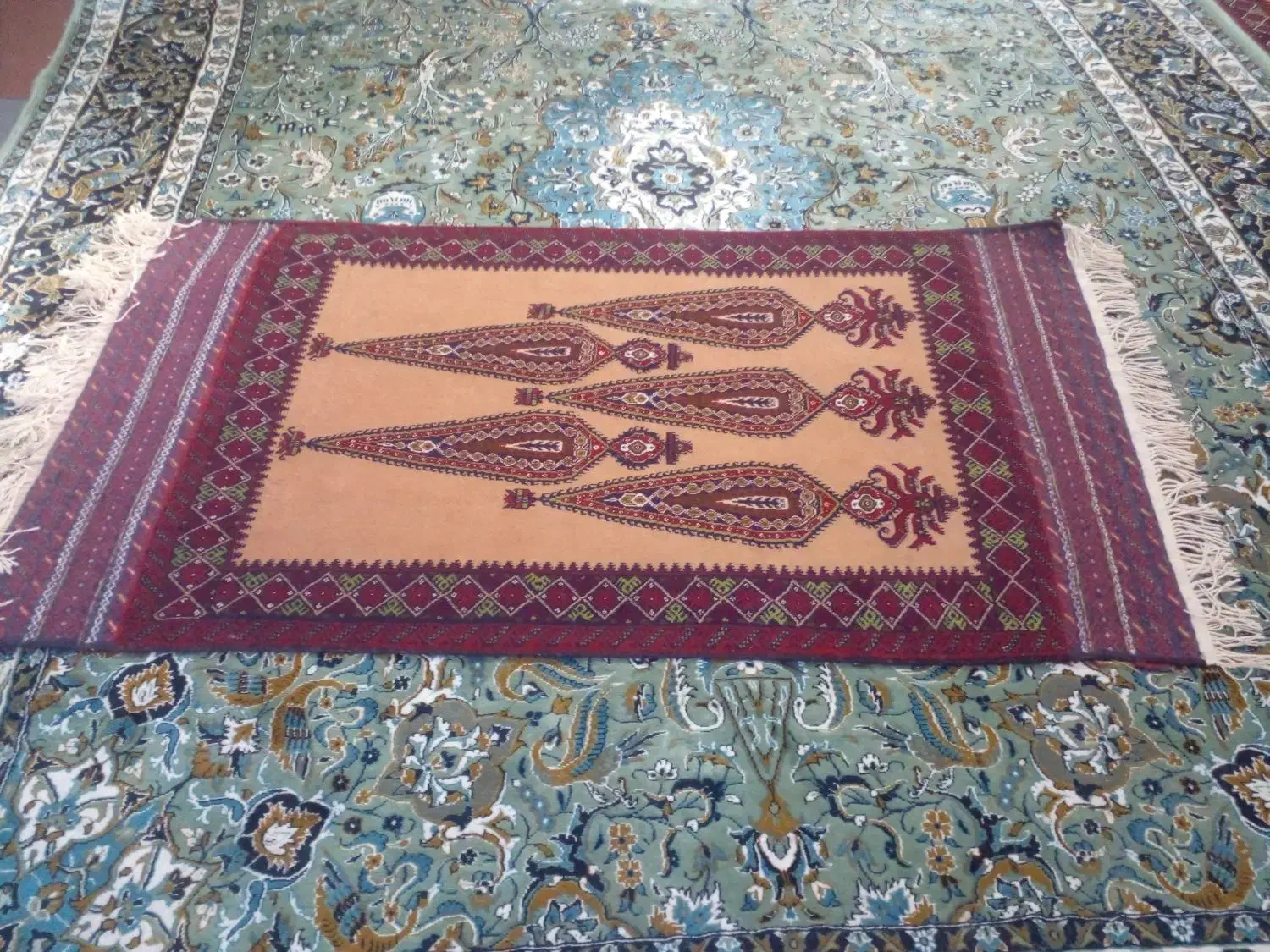 یک عددقالیچه رودنگی ویک عدد قالیچه جوهری|گلیم، جاجیم، گبه|زیرکوه, |دیوار