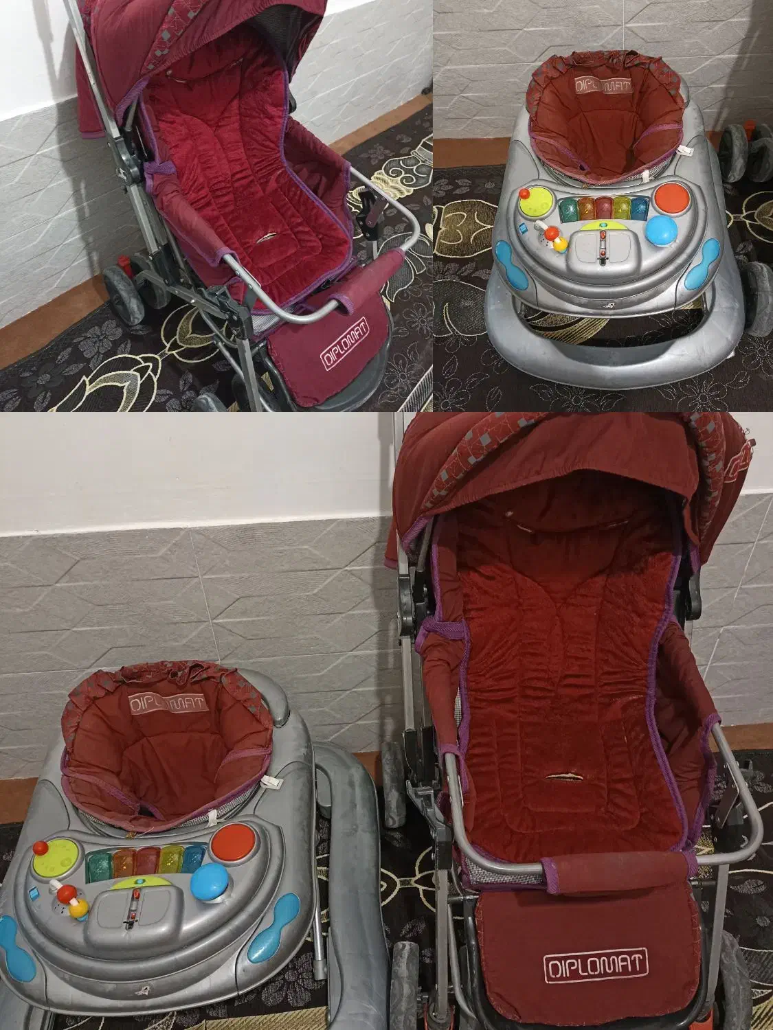 کالسکه و روروک در حد نو قیمت 1500|کالسکه و لوازم جانبی|کوار, |دیوار