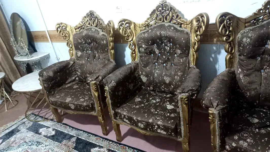 مبل سلطنتی 9نفره|مبلمان خانگی و میز عسلی|کرمانشاه, |دیوار