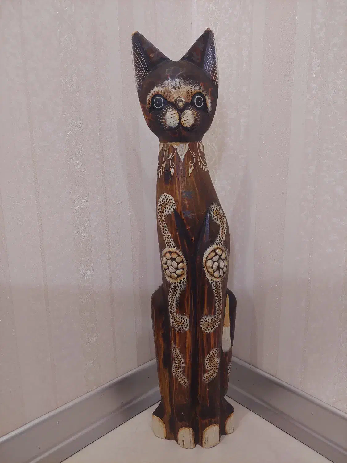 مجسه چوبی گربه|صنایع دستی و سایر لوازم تزئینی|شیراز, درکی|دیوار