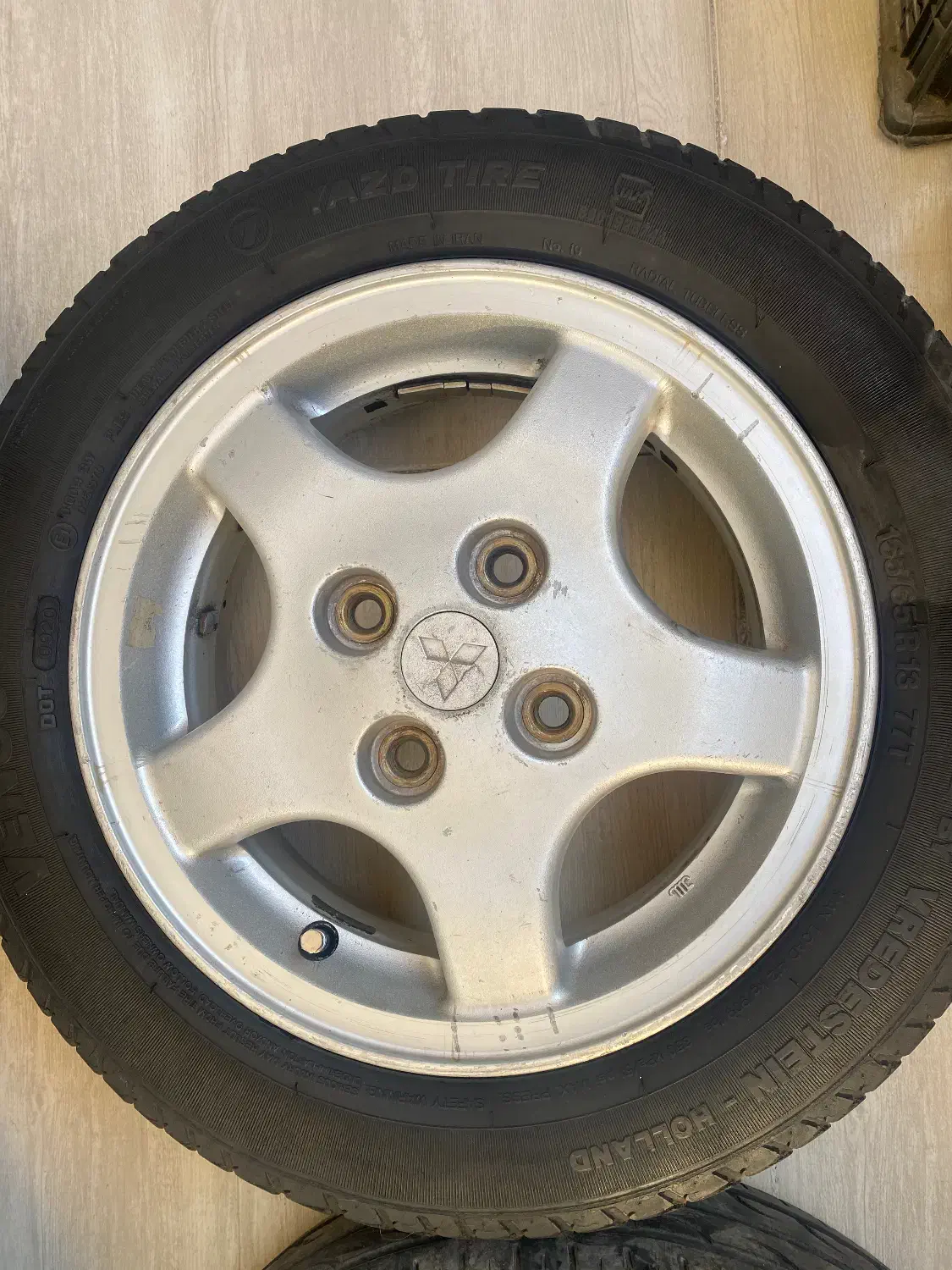 رینگ و لاستیک میتسوبیشی لنسر 1993،سایز 13،پراید|قطعات یدکی و لوازم جانبی|فردیس, شهرک هفده شهریور|دیوار