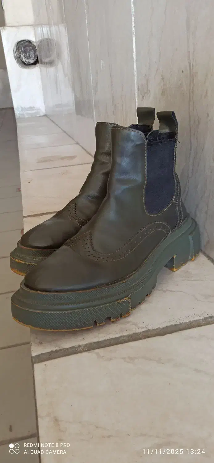 کفش نیم بوت چرم زنانه|کیف، کفش، کمربند|کرمان, |دیوار