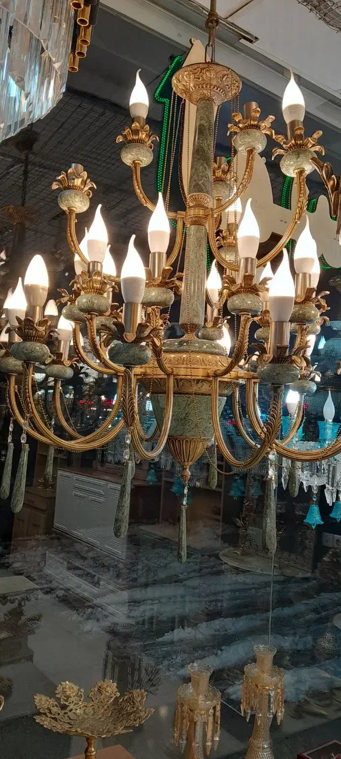 لوستر برنز سنگ مرمر|لوستر و چراغ آویز|همدان, |دیوار