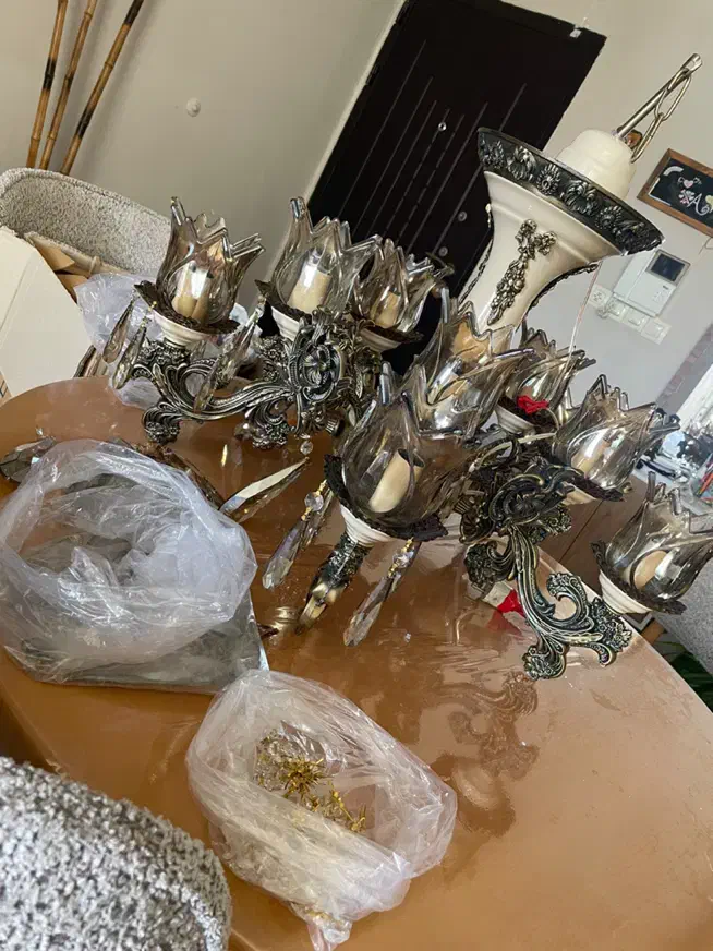 لوستر برنز نو|لوستر و چراغ آویز|کرمانشاه, |دیوار