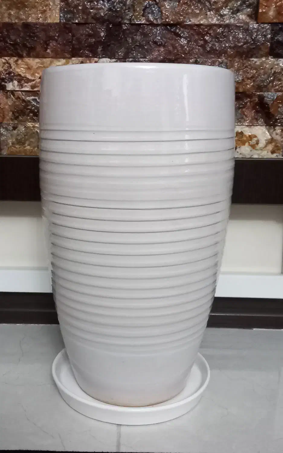 گلدان ۴۵ سانتی سرامیک|گل و گیاه طبیعی|تهران, تهرانسر شرقی|دیوار