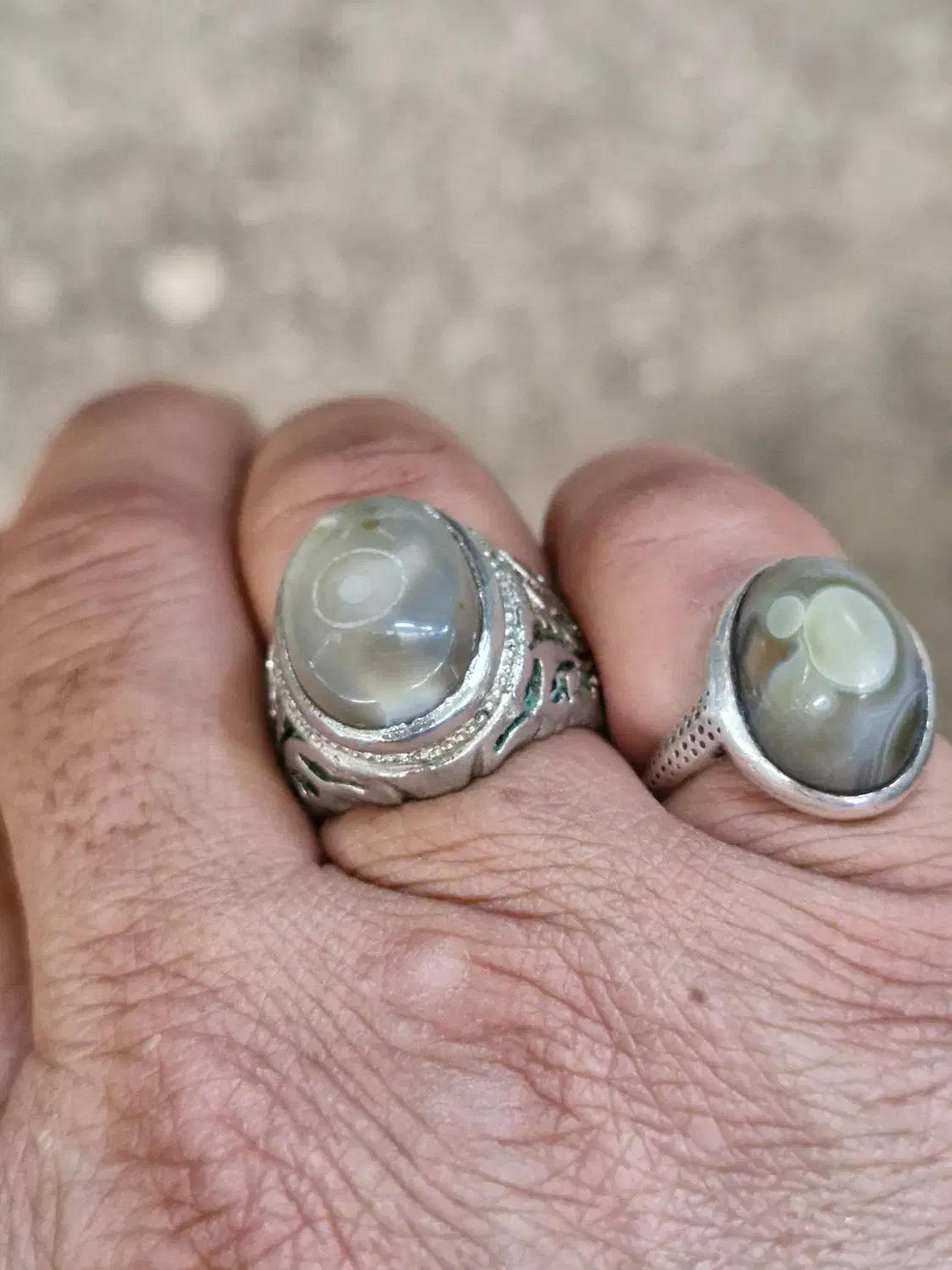 ۲ عددانگشترنقره|جواهرات|ایذه, |دیوار