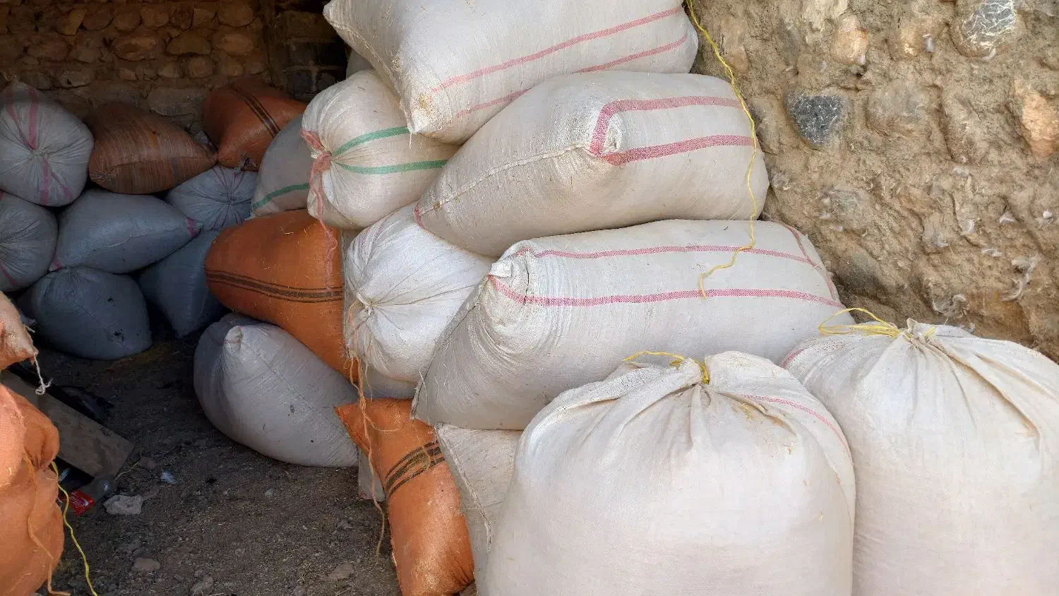 کاه گندم|حیوانات مزرعه|بیرانوند, |دیوار