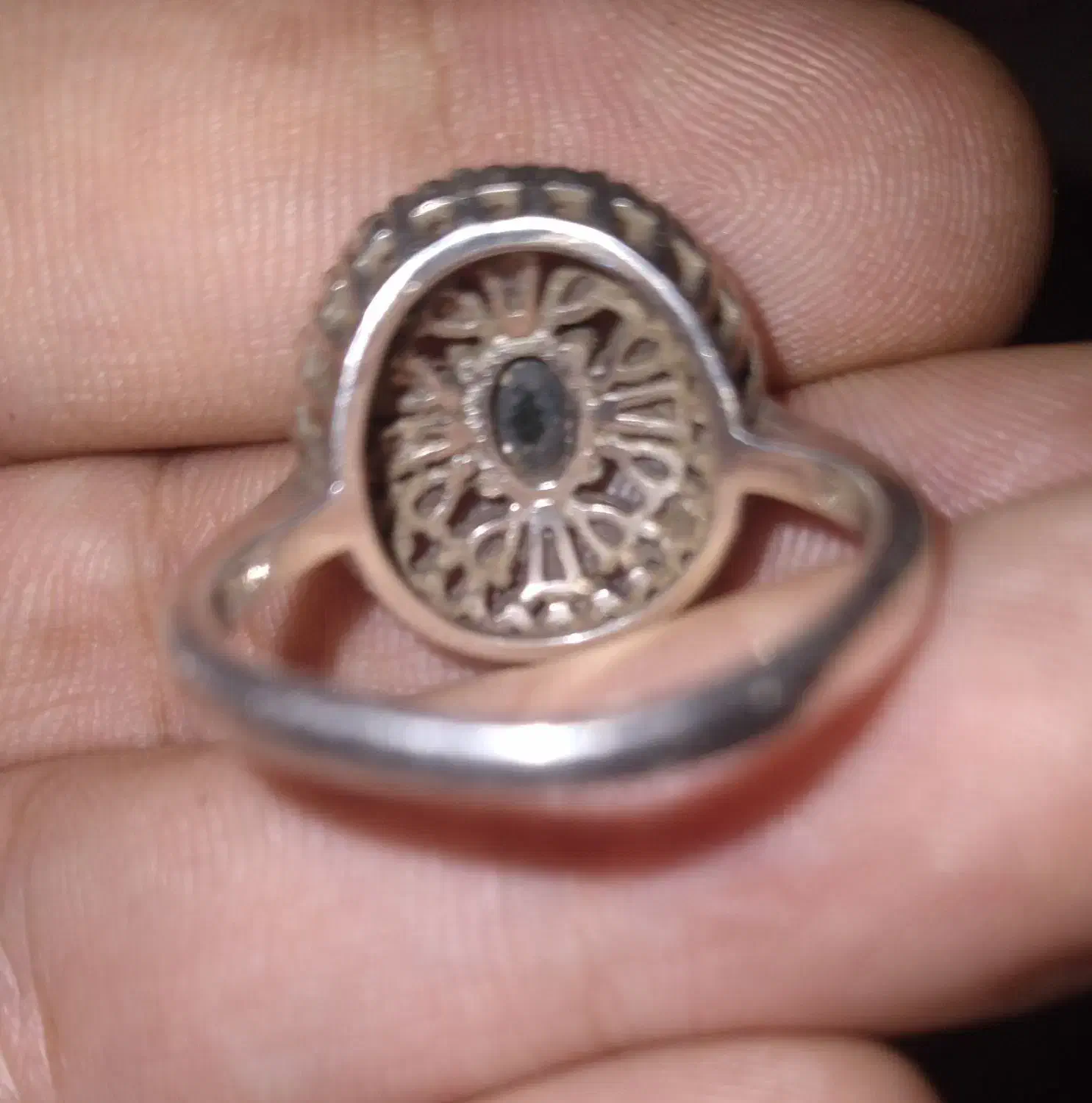 دو عدد انگشتر نقره نگین زمرد|زیورآلات و اکسسوری|محمدیه-قزوین, |دیوار