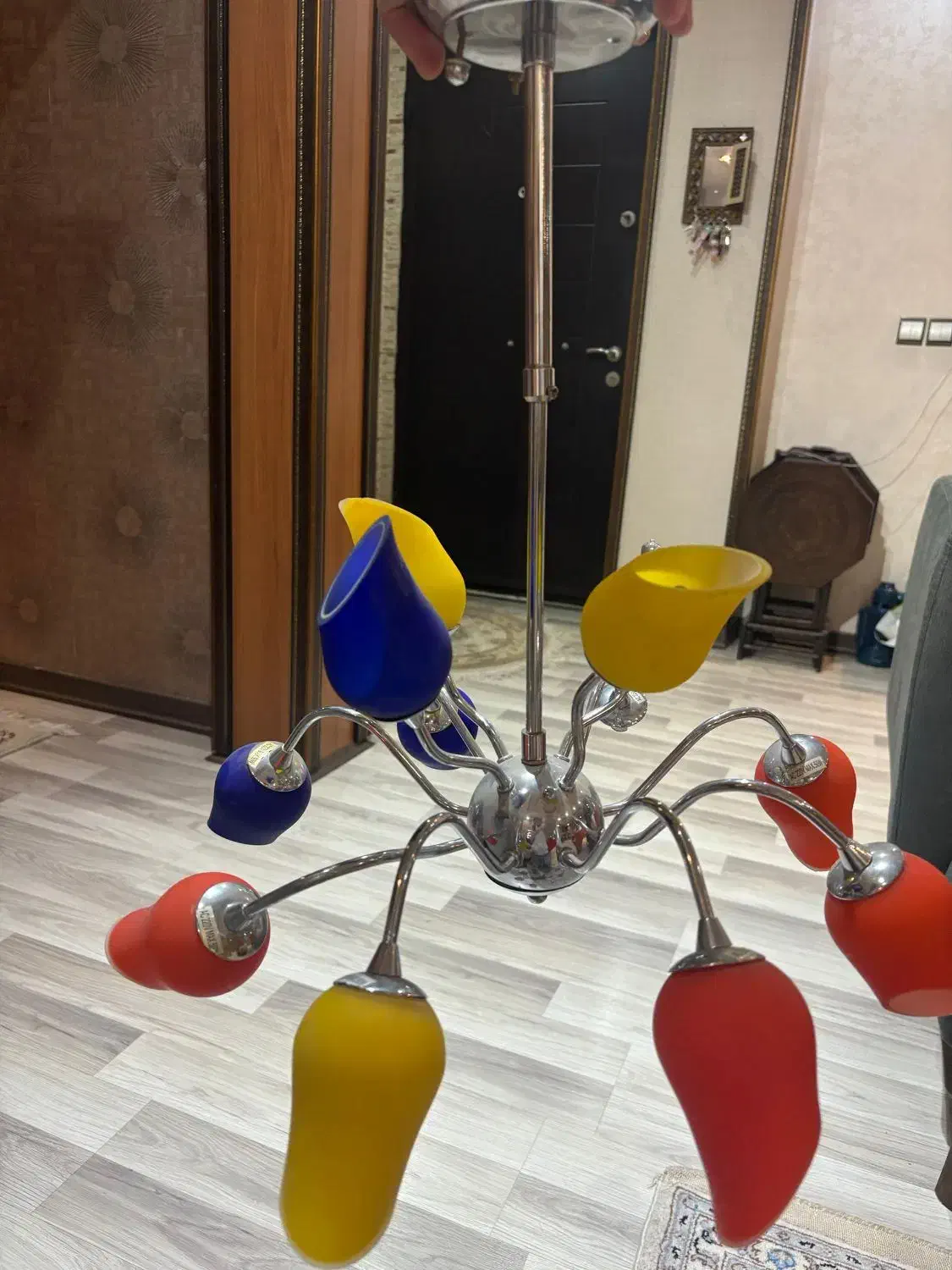 فروش لوستر اتاق خواب رنگی|لوستر و چراغ آویز|قزوین, |دیوار