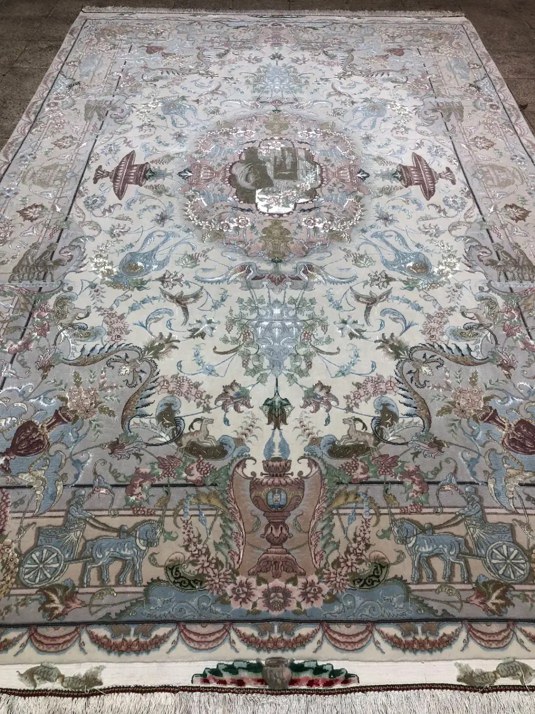 (فرش فرزین)۲ تخته۶متری نقشه آثارزیرخاکی(جلالی)۶۰رج|فرش|تبریز, |دیوار