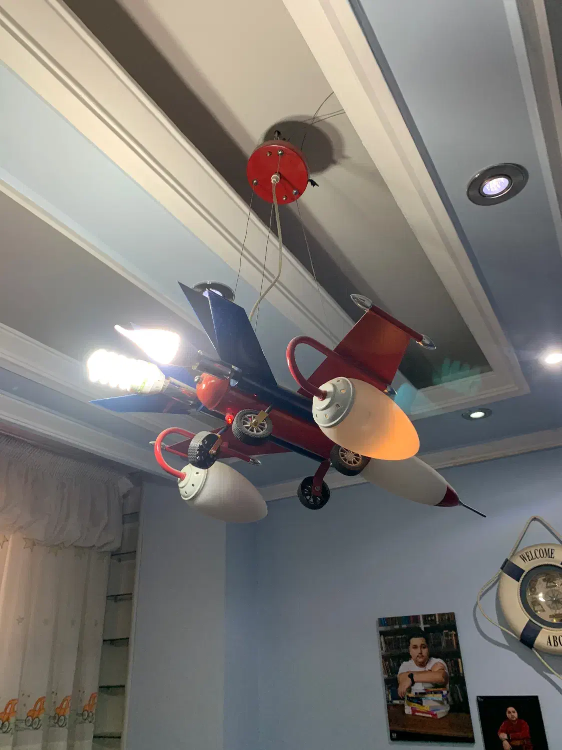 لوستر شکل هواپیما|لوستر و چراغ آویز|تبریز, |دیوار