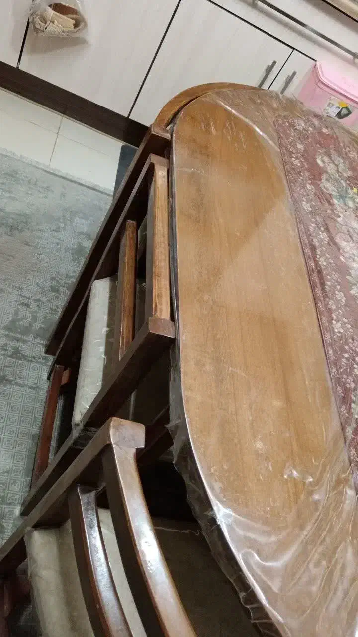 میز ناهار خوری کم جا ۶ نفره|میز و صندلی غذاخوری|برخوار, |دیوار