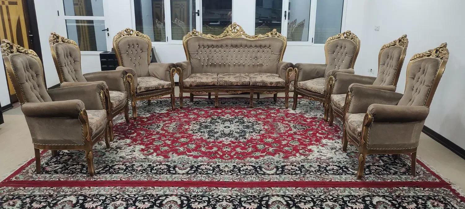 مبلمان ۹ نفره|مبلمان خانگی و میز عسلی|لنجان, |دیوار