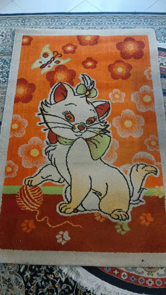 فرش کودک طرح گربه آرشین|فرش|اصفهان, آفاران|دیوار