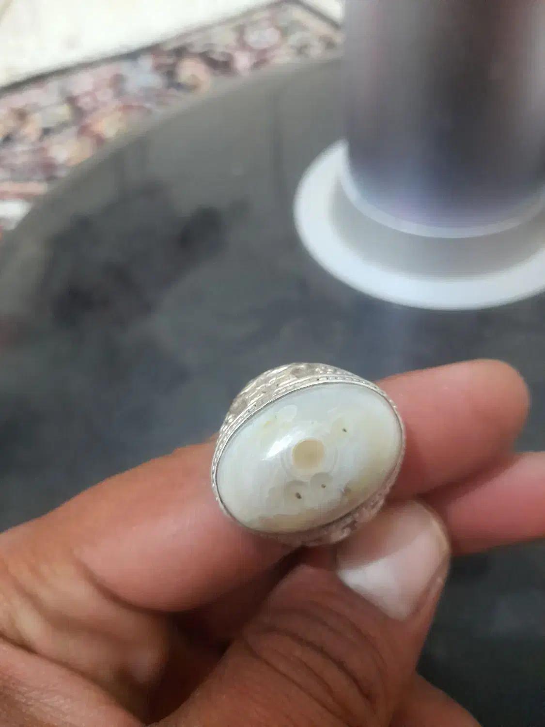 انگشتر باباقوری با رکاب نقره قدیم|بدلیجات|پرند, فاز ۶|دیوار