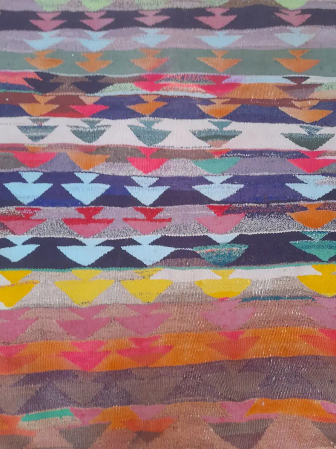 گلیم دست بافت قدیمی|گلیم، جاجیم، گبه|خرمآباد, |دیوار