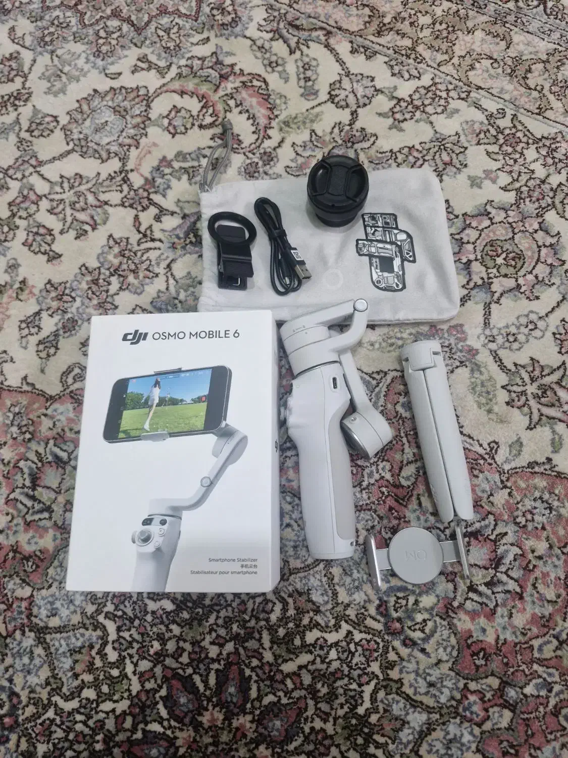 گیمبال OM6 همراه با لنز میکرو و واید apexel|لوازم جانبی موبایل و تبلت|قزوین, |دیوار