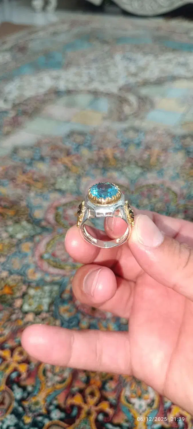 انگشتر فوق لوکس با سنگ  توپاز با کیفیت ومرغوب|جواهرات|نظرآباد, رسالت|دیوار