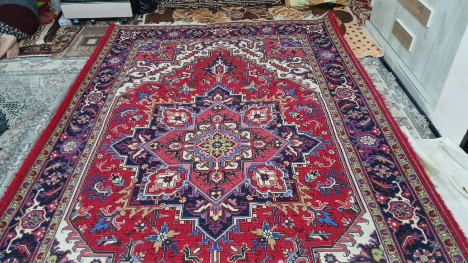 یک جفت فرش هریس|فرش|باسمنج, |دیوار