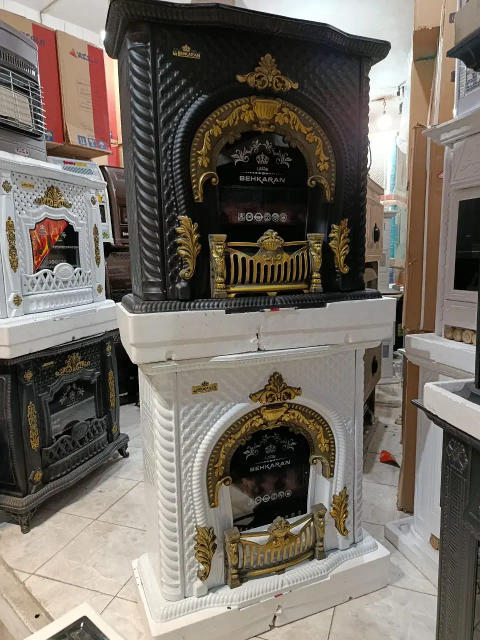 بخاری گازی۱۵هزار جهان افروز گازی حصیری کلاسیک|بخاری، هیتر، شومینه|شیراز, کفترک|دیوار