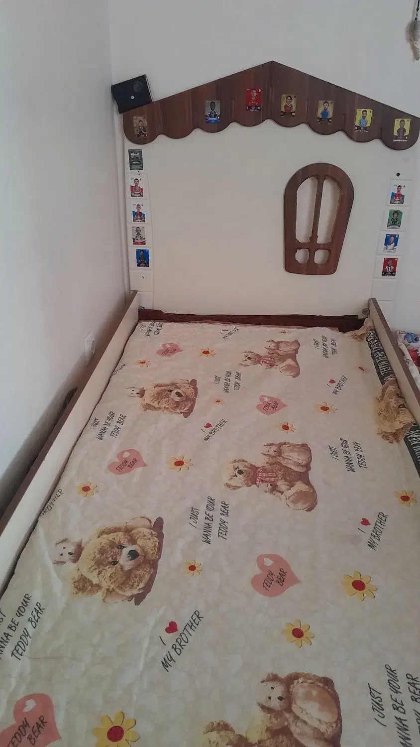 تخت و کمد نوجوان سالم  تخت ۸۰ در ۱۸۰ بدون تشک|تخت و سرویس خواب|پرند, فاز ۶|دیوار