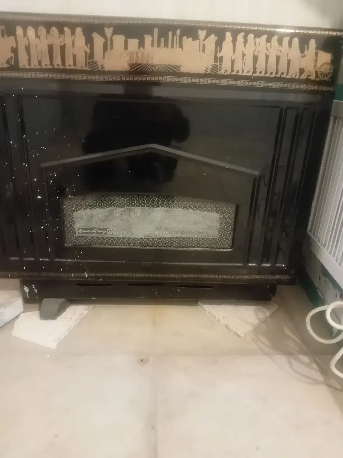 یک عددبخاری ویک عددگازفرداراردل|بخاری، هیتر، شومینه|فیروزه, |دیوار