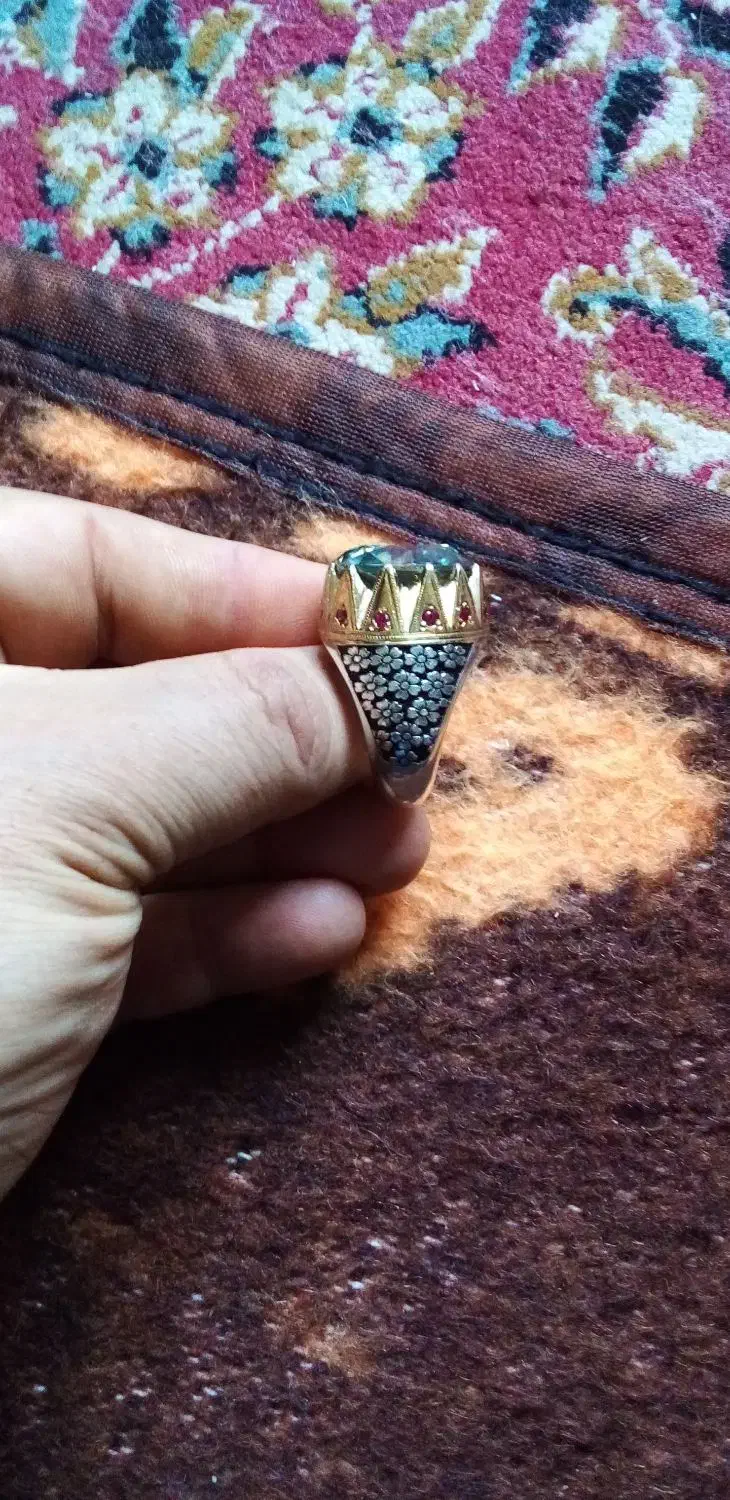 انگشتر نقره جواهری موزانایت روسی|جواهرات|قم, شاه احمد قاسم|دیوار