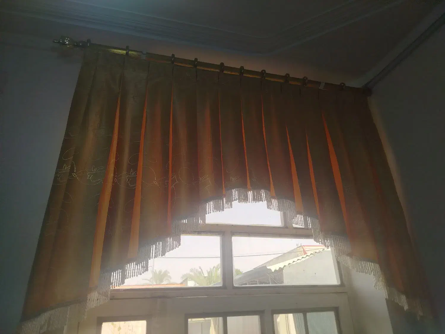 پرده دولایه سلطنتی تمیز|پرده، رانر، رومیزی|برازجان, |دیوار