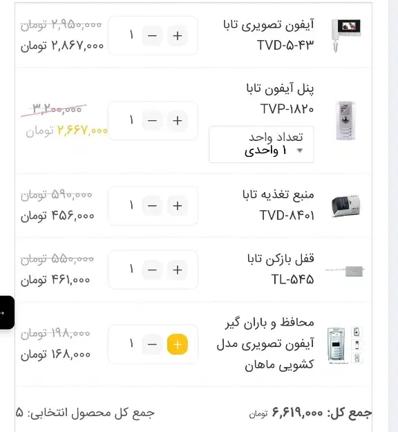 پکیج ایفون تصویری کامل و پنل کدینگ کارتی|صوتی و تصویری|تهران, نارمک|دیوار