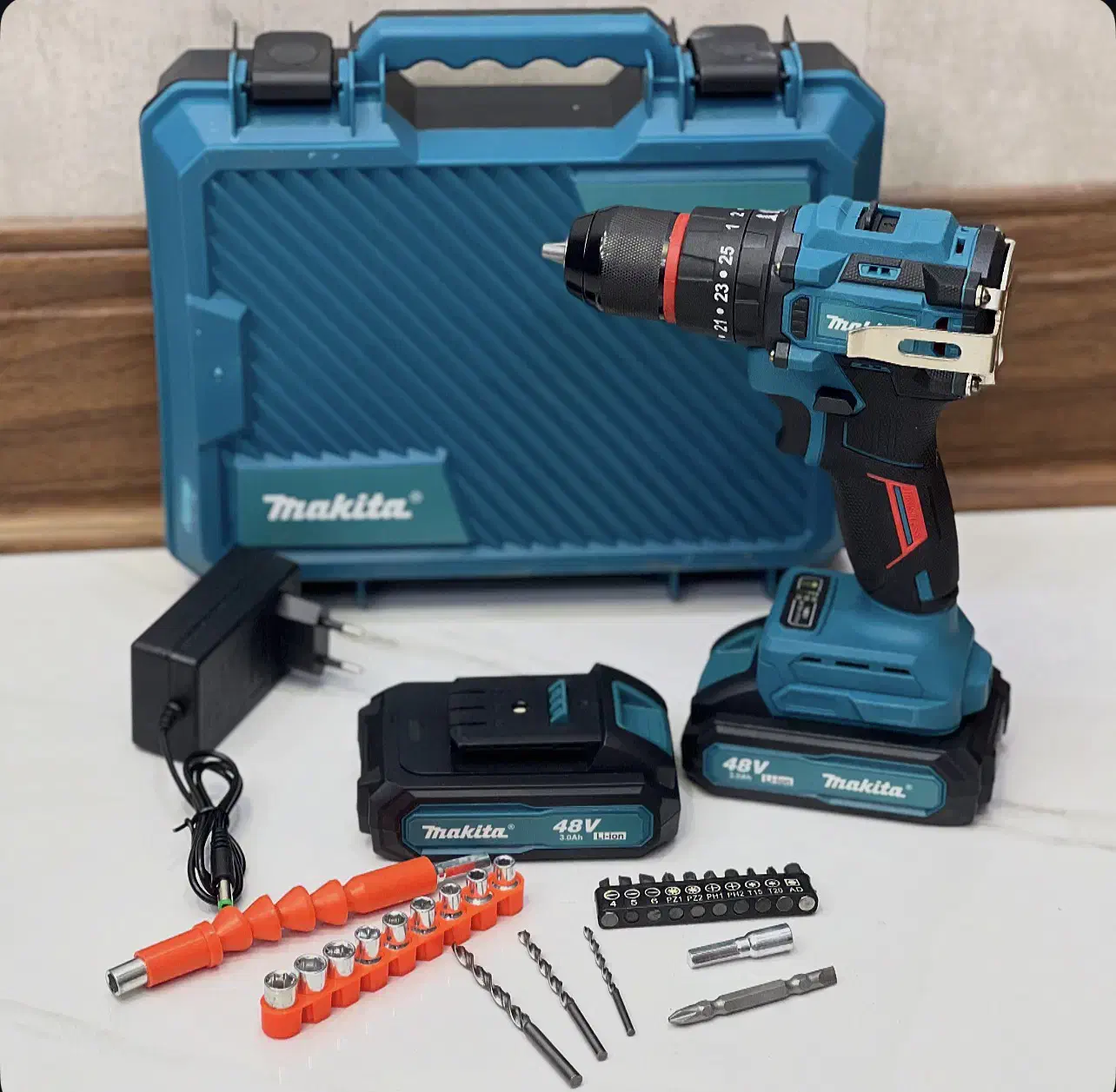 دریل شارژی 48 ولت براشلس چکشی ماکیتا Makita|ابزارآلات|اصفهان, شاهد|دیوار