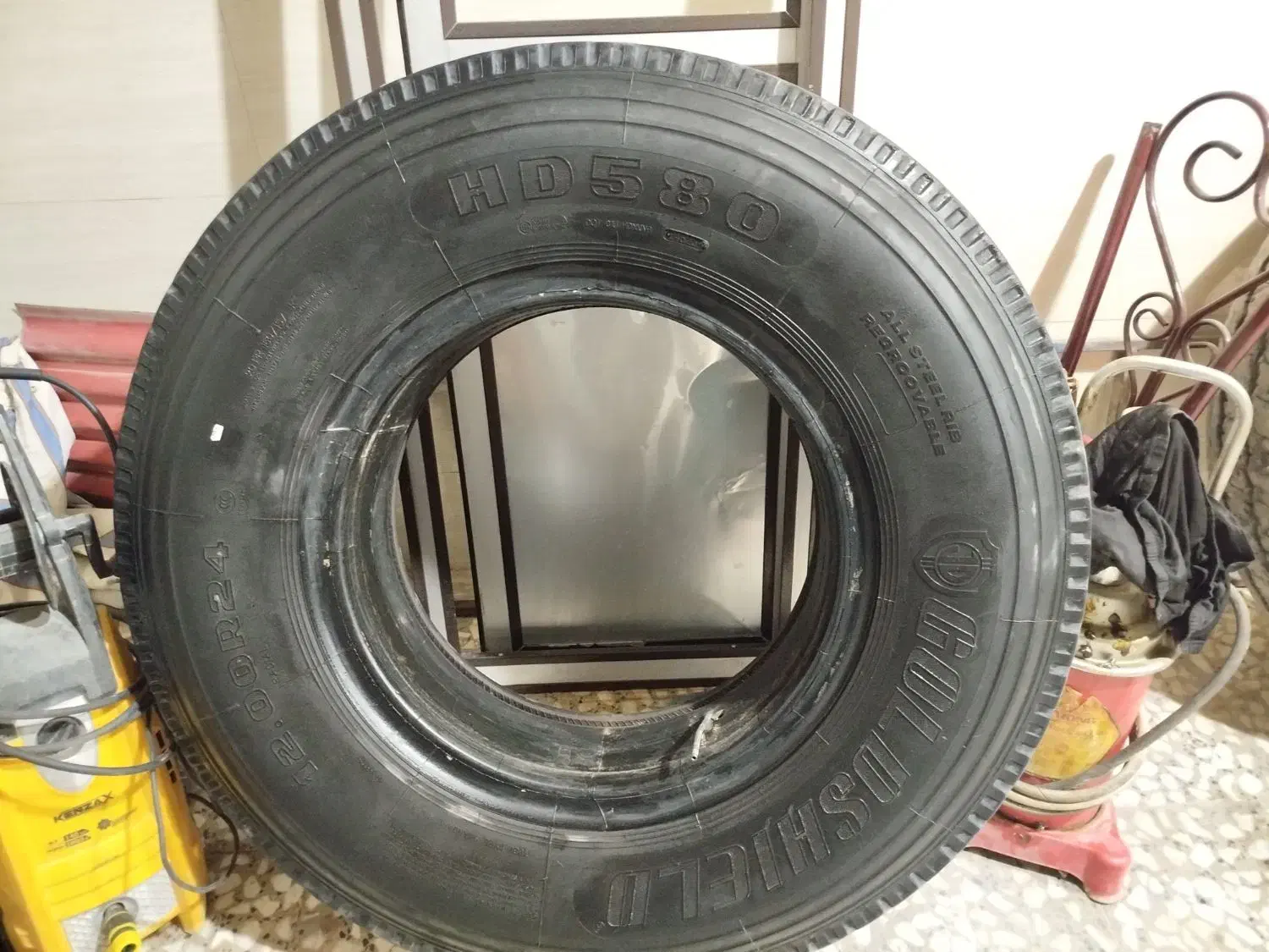 لاستیک 12.24سیمی گل جلو|قطعات یدکی و لوازم جانبی|آبپخش, |دیوار