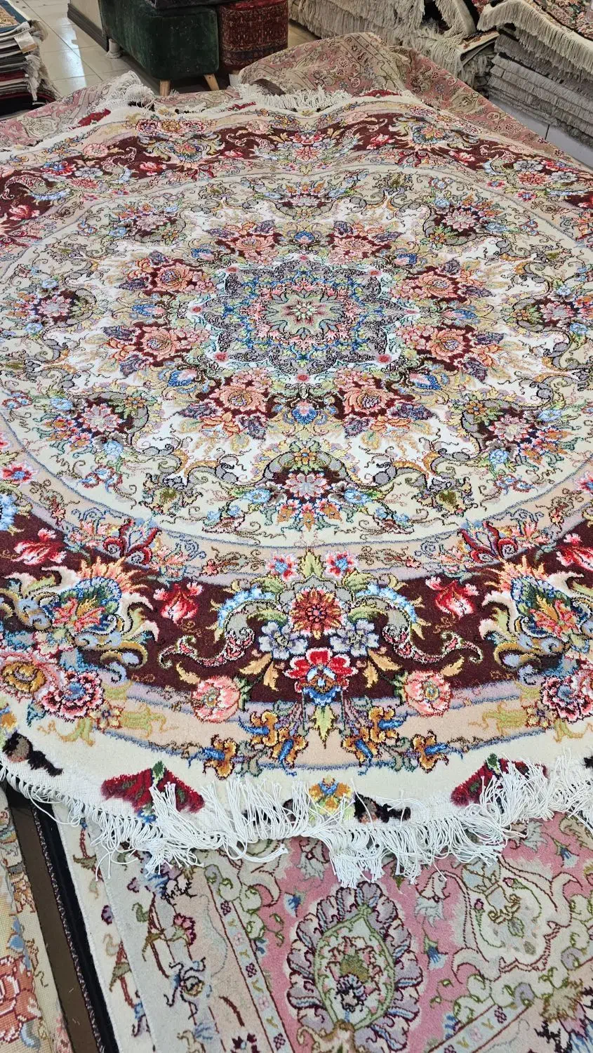 فرش خطیبی گرد دستبافت قطر ۳|فرش|تبریز, |دیوار