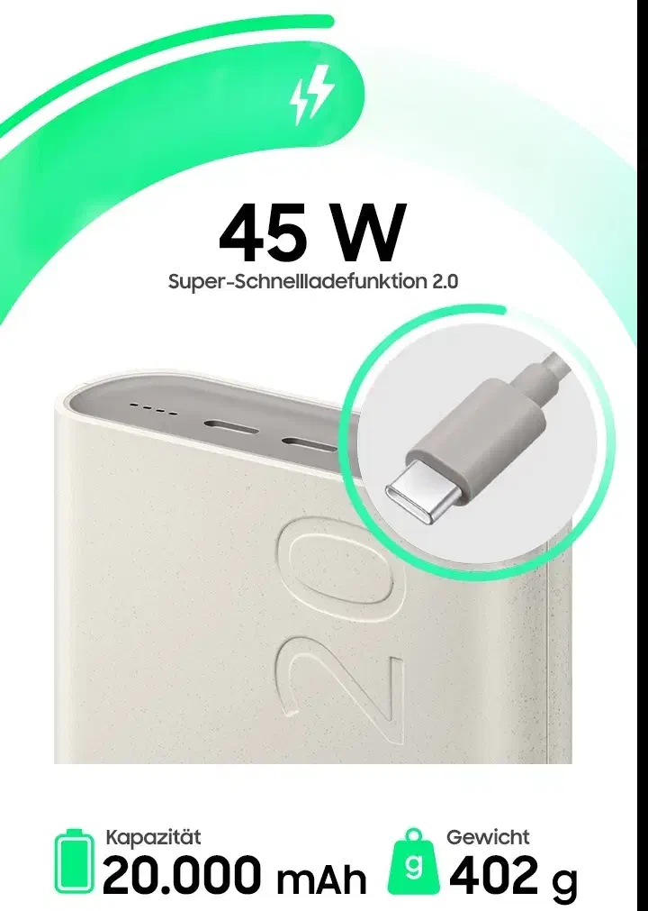 پاوربانک اصلی سامسونگ 20000 با خروجی 45 وات|لوازم جانبی موبایل و تبلت|شیراز, زند|دیوار