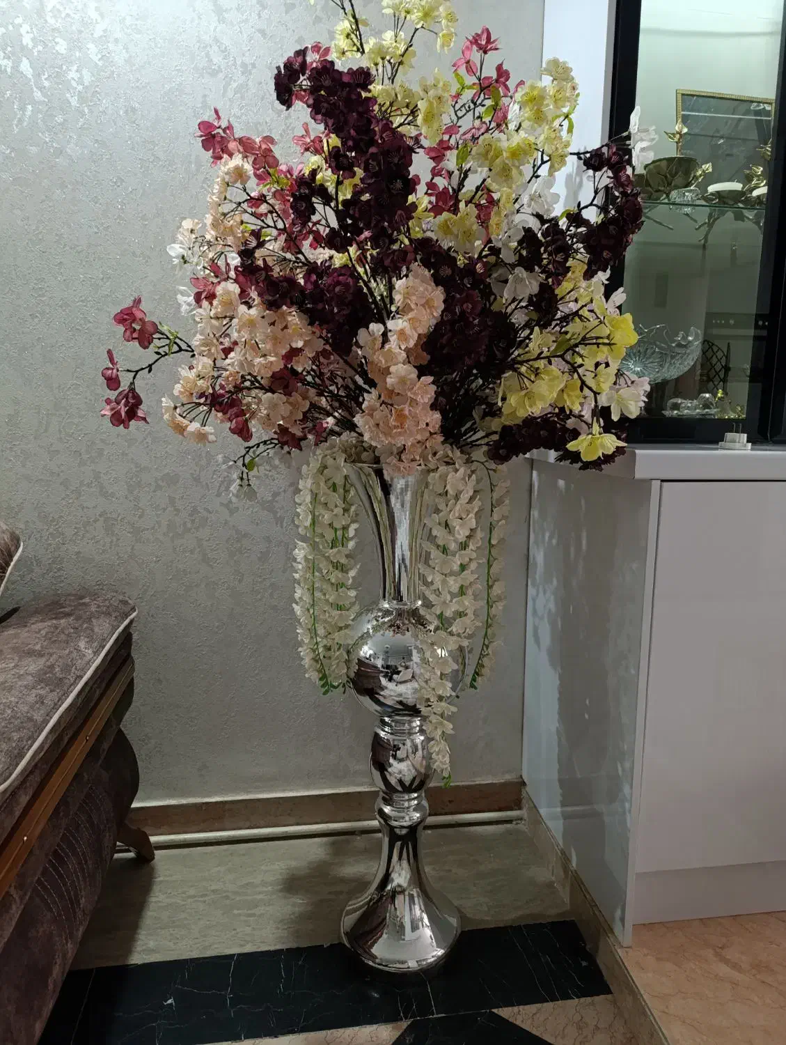 گل مصنوعی با گدان|گل مصنوعی|ری, شهرری|دیوار