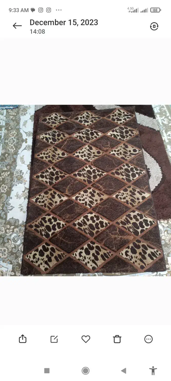 یک عدد گلیم فانتزی و دعدد کناره|گلیم، جاجیم، گبه|اصفهان, جاوان|دیوار