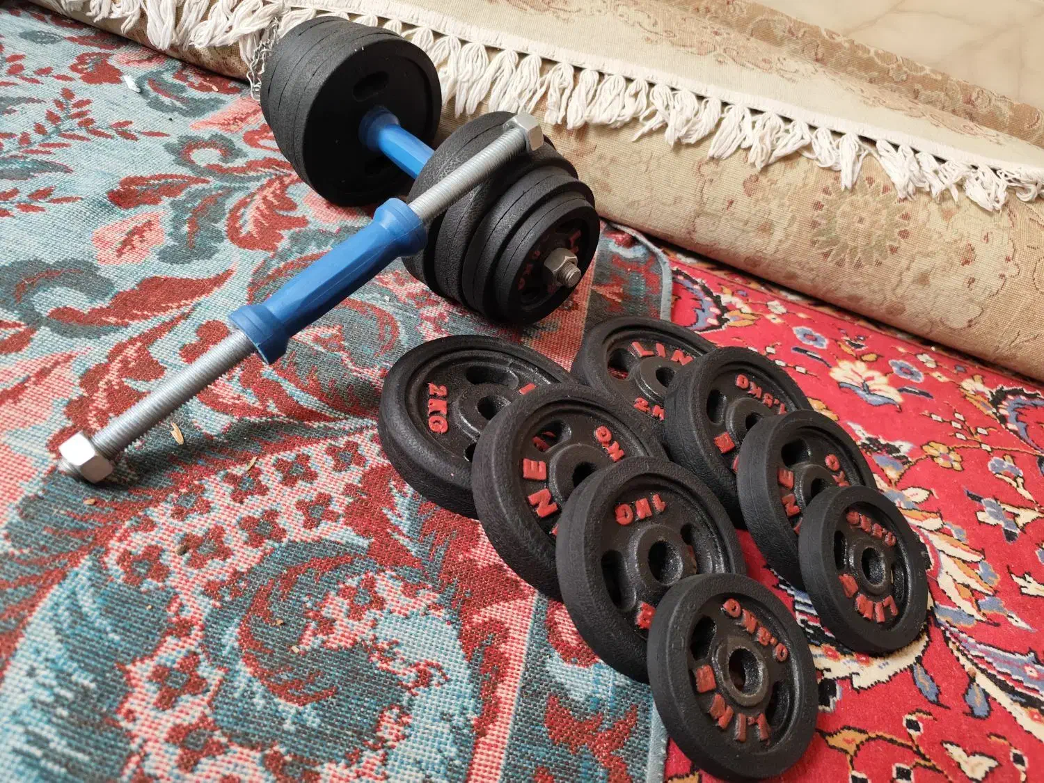 جفت دمبل 12 کیلویی|تجهیزات ورزشی|یزد, |دیوار