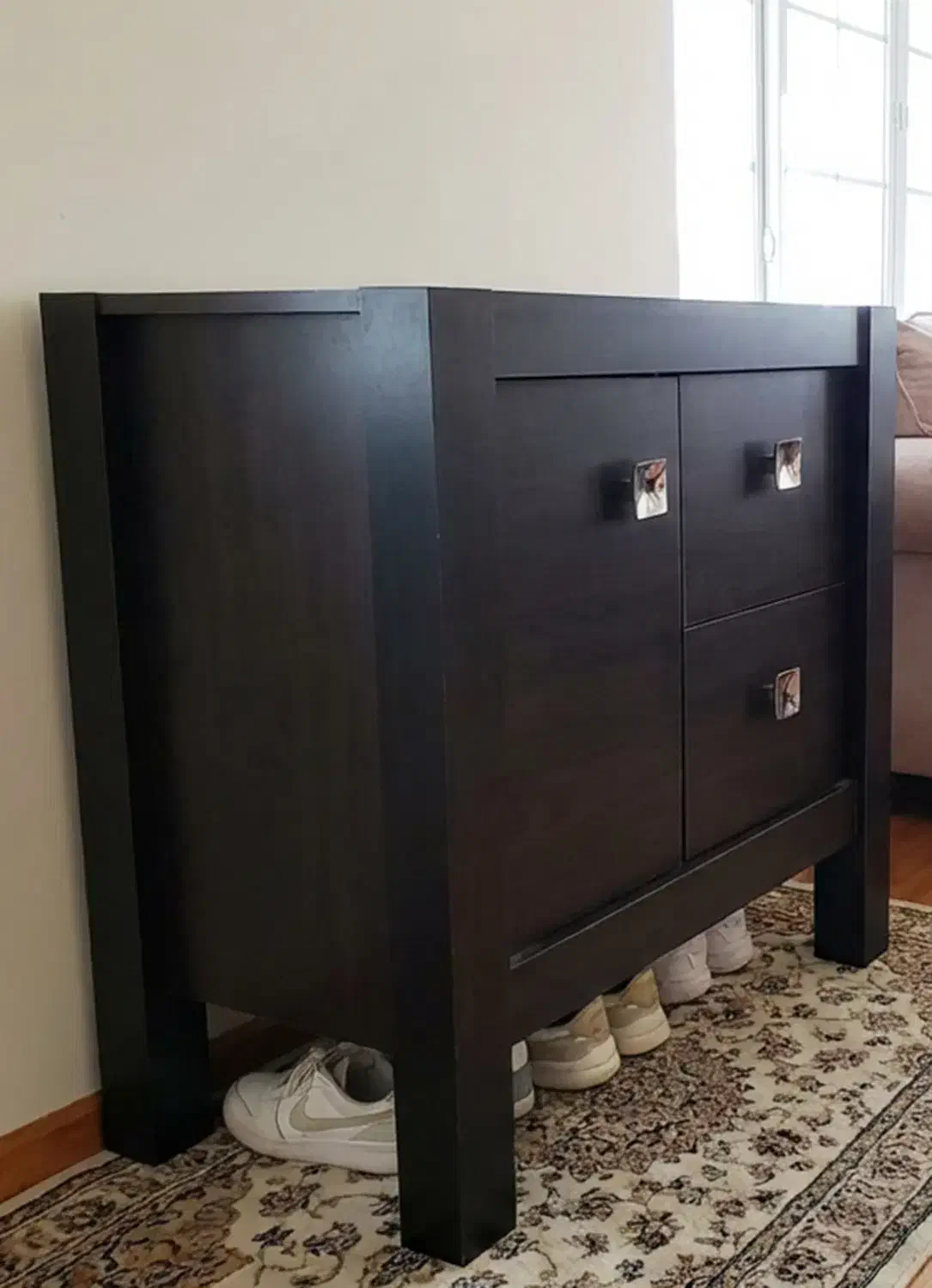 جاکفشی چوبی شیک/ رنگ قهوه ای سوخته|جاکفشی، کمد، دراور|کرج, فاز ۴ مهرشهر|دیوار