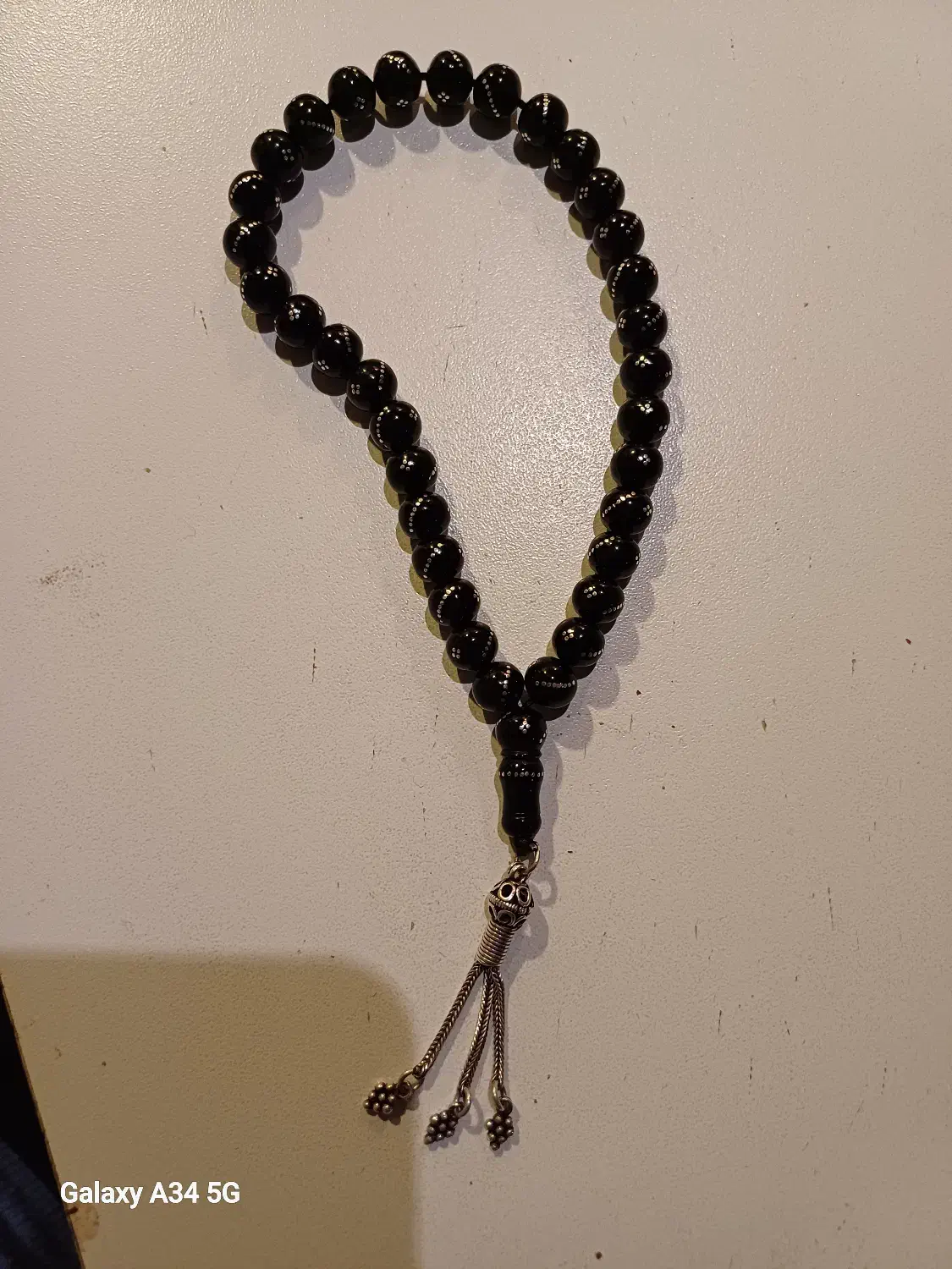 تسبیح نقره ترک|کلکسیون اشیاء عتیقه|قزوین, |دیوار