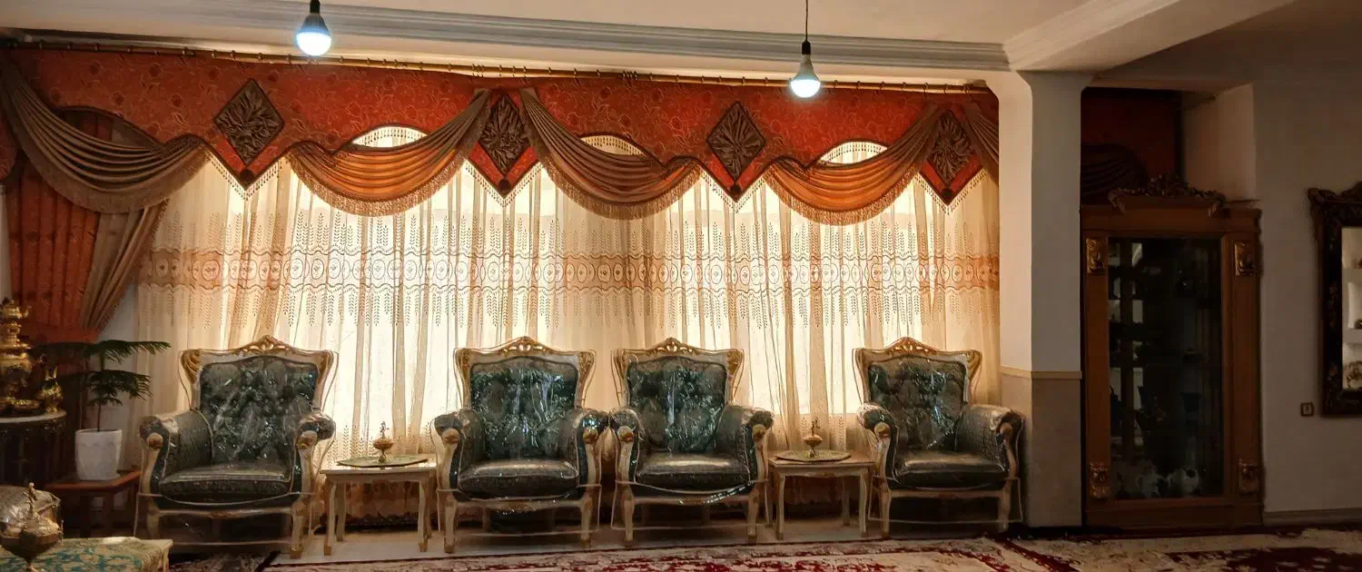 پرده ۷ونیم مترطول(۲۵ مترمربع)|پرده، رانر، رومیزی|اردبیل, |دیوار