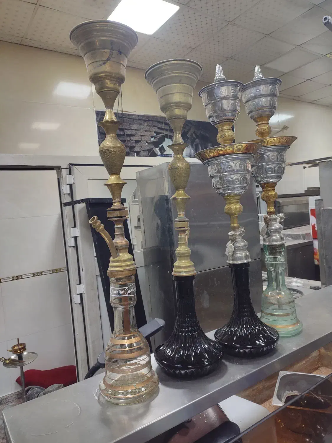 70عدد قلیان عربی برنجی حاج اوغلی اصلی|کلکسیون و سرگرمی|نسیم‌شهر, |دیوار