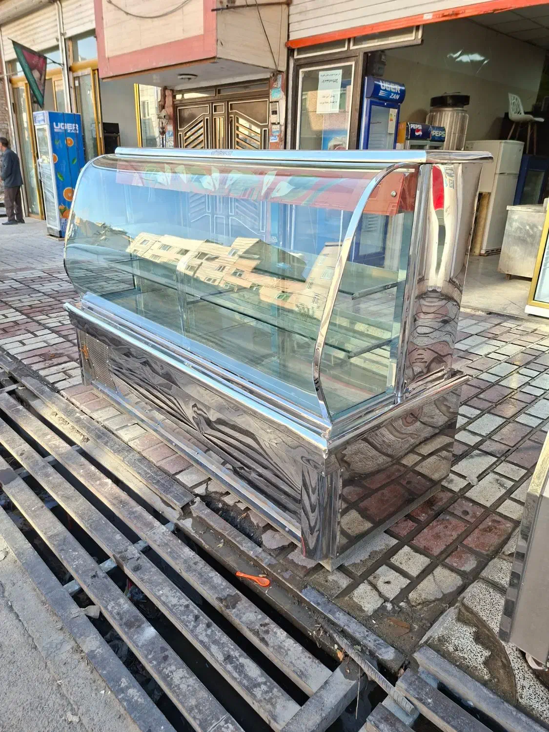 یخچال ویترینی تمام استیل۲متری موتور فرانسه شیر دار|فروشگاه و مغازه|تهران, تهرانسر شرقی|دیوار