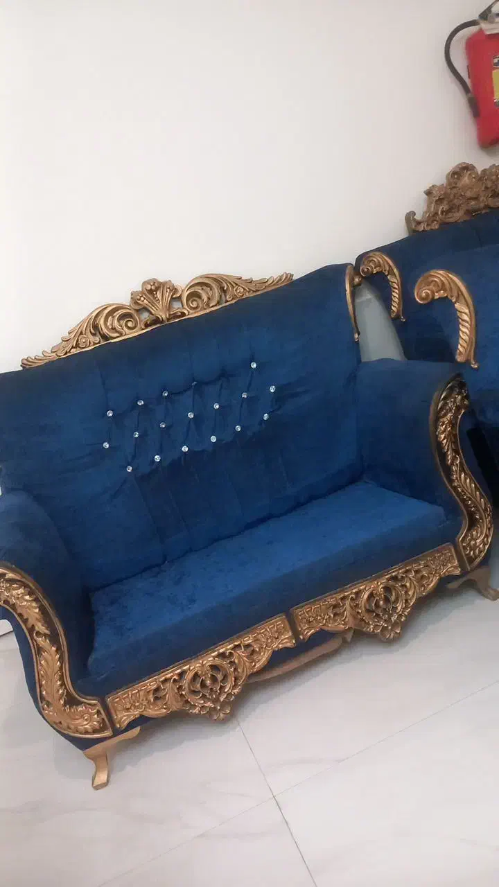 سلام مبل ۷ نفر رنگ آبی نفتی|مبلمان خانگی و میز عسلی|مشهد, امیریه|دیوار